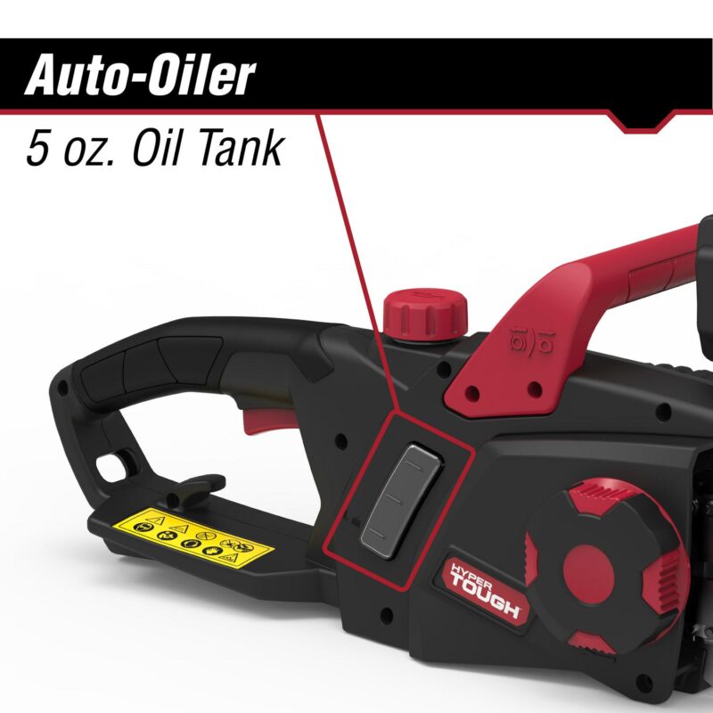 Hyper Tough 16-Inch Electric Chainsaw, 15-Amp Motor with Automatic Oiler, Tool-less Chain Tension, Metal Bucking Spikes included - Image 5