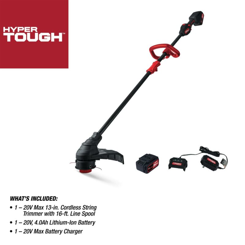 Hyper Tough 20V 13  Brushless String Trimmer with Rapid Reload Trimmer Head, HT22-401-03-02 - Image 11
