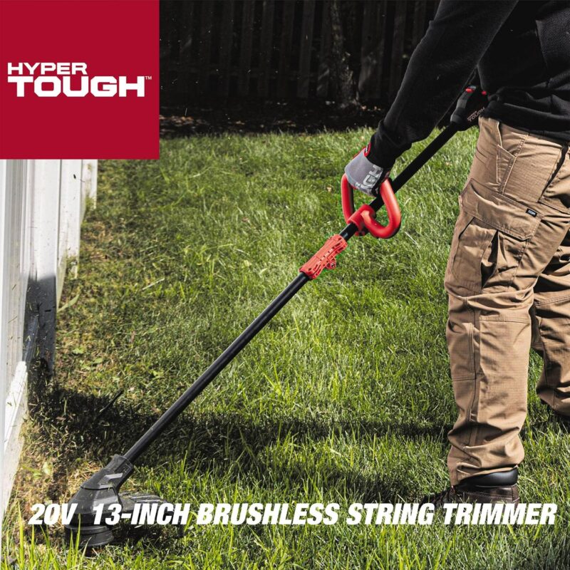 Hyper Tough 20V 13  Brushless String Trimmer with Rapid Reload Trimmer Head, HT22-401-03-02 - Image 5