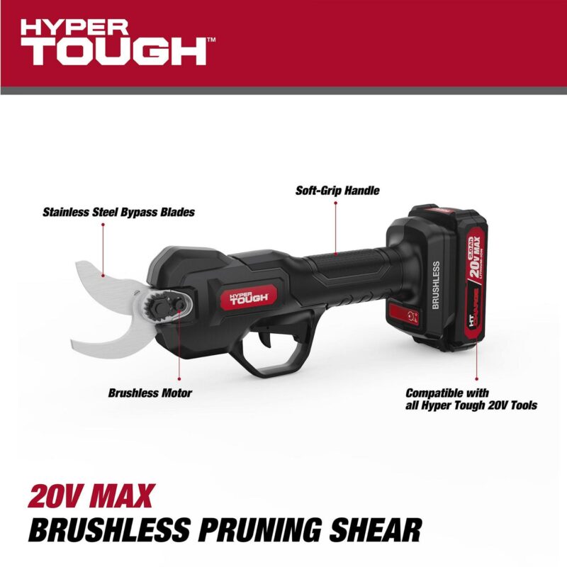Hyper Tough 20V 2.0Ah Brushless Pruning Shear, HT14-401-003-06 - Image 9