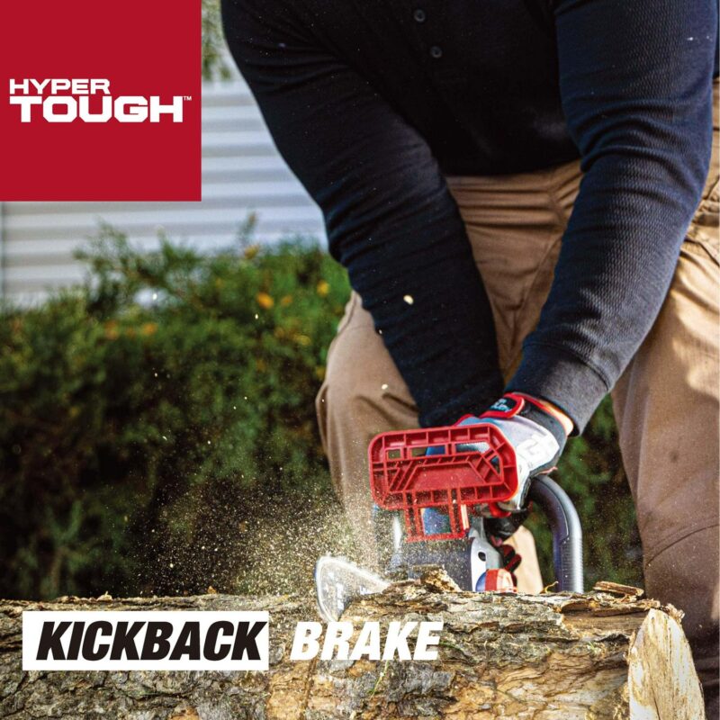 Hyper Tough 20V 4.0Ah Battery Powered 12in Brushless Chainsaw, HT22-401-03-03 - Image 9