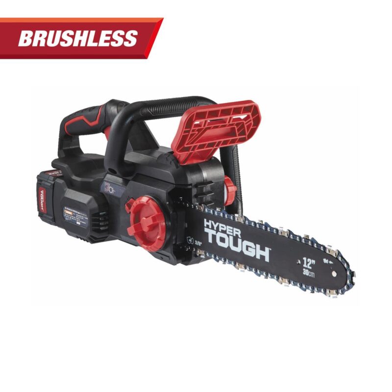 Hyper Tough 20V 4.0Ah Battery Powered 12in Brushless Chainsaw, HT22-401-03-03 - Image 3