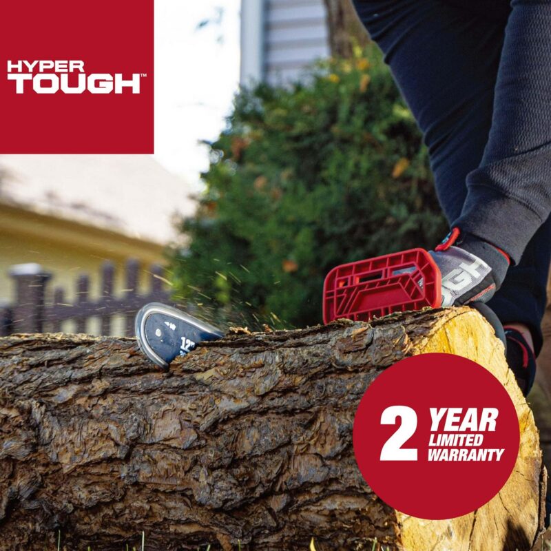 Hyper Tough 20V 4.0Ah Battery Powered 12in Brushless Chainsaw, HT22-401-03-03 - Image 11