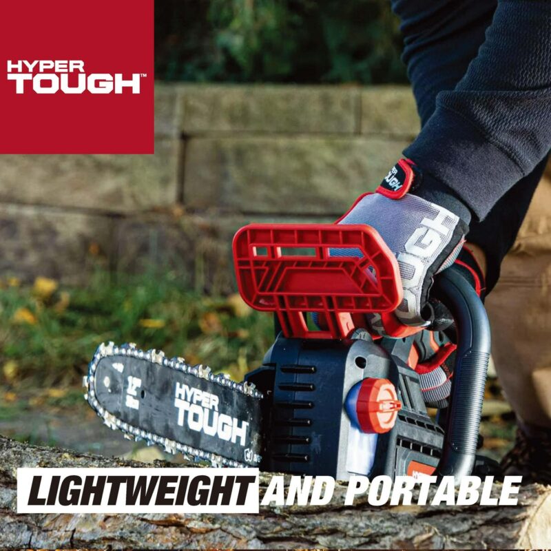 Hyper Tough 20V 4.0Ah Battery Powered 12in Brushless Chainsaw, HT22-401-03-03 - Image 10