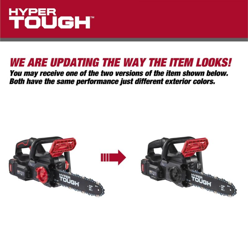 Hyper Tough 20V 4.0Ah Battery Powered 12in Brushless Chainsaw, HT22-401-03-03 - Image 4