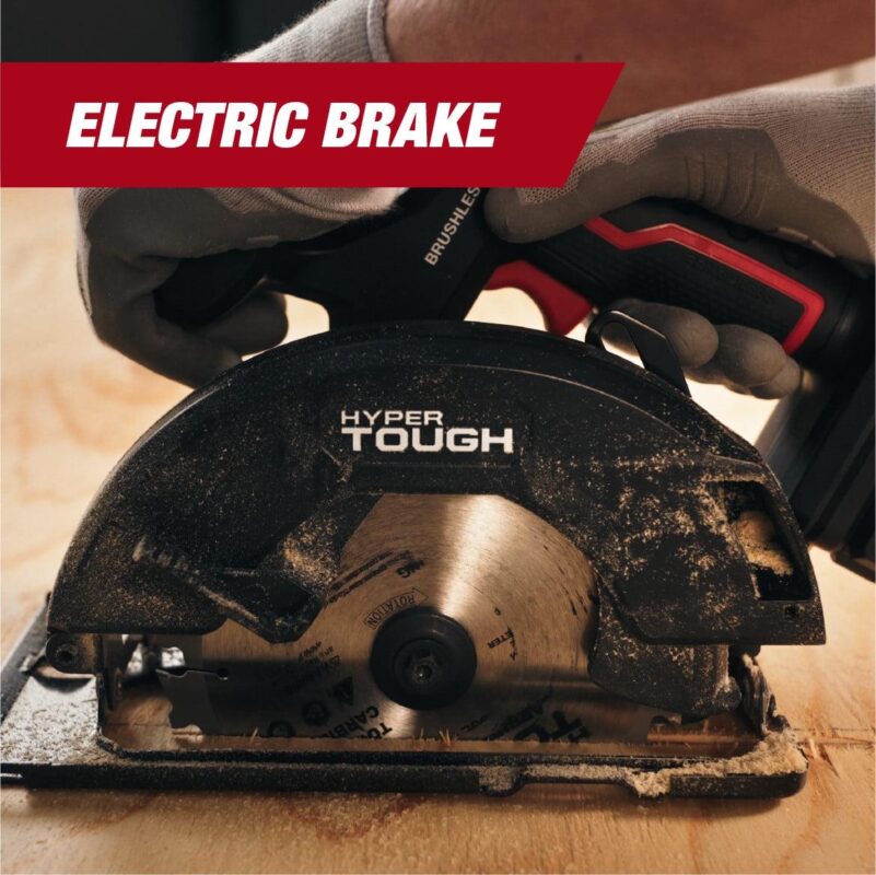 Hyper Tough 20V 6.5in. Brushless Circular saw, with 2.0Ah Battery Pack and Standard Charger, 41007.2 - Image 7