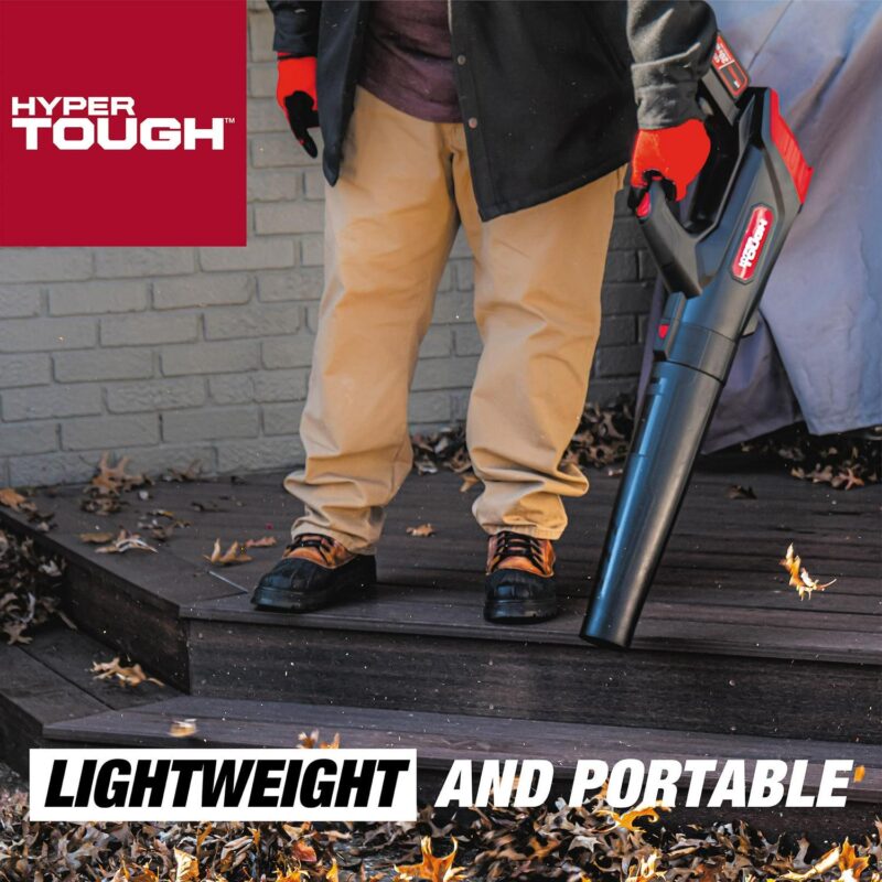 Hyper Tough 20V Max 90 mph 372 Cfm 4.0Ah Battery Powered Cordless Handheld Blower, HT22-401-03-04 - Image 6
