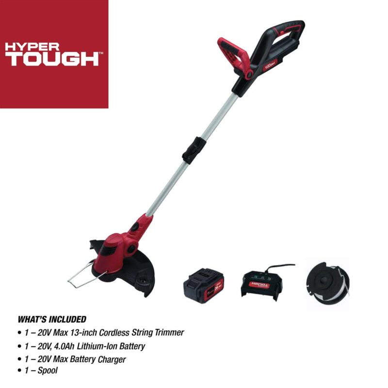 Hyper Tough 20V Max Cordless 13-inch Battery Powered String Trimmer, HT22-401-03-05 - Image 10