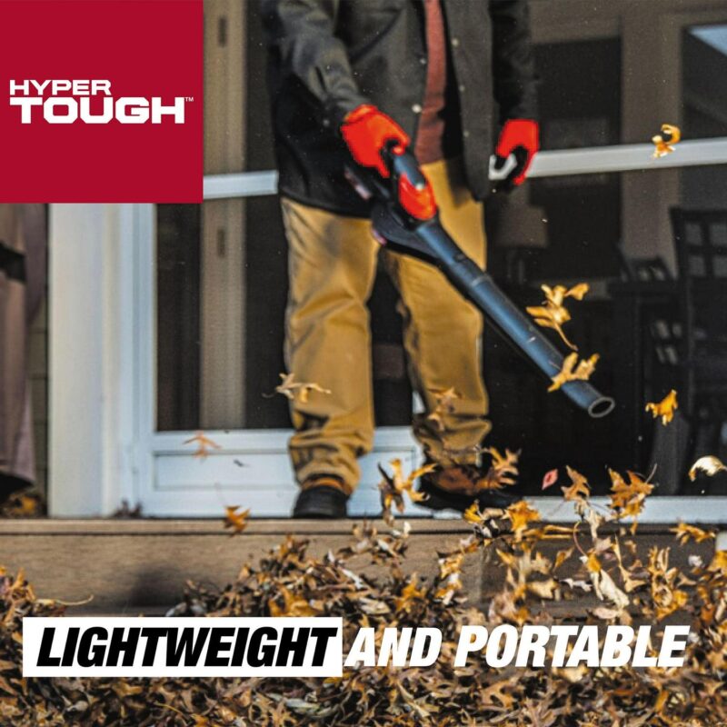 Hyper Tough 20V Max Battery Powered Cordless 130 mph Leaf Sweeper, HT21-401-003-05 - Image 7
