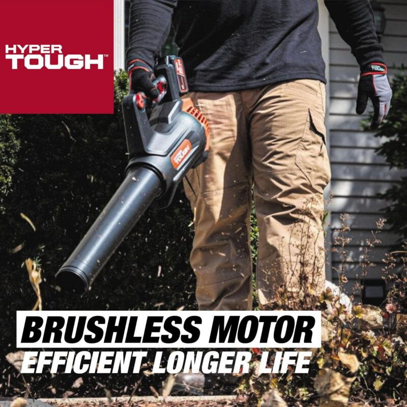 Hyper Tough 20V Max 110 mph 420 Cfm 4.0Ah Brushless Handheld Battery Blower, HT22-401-03-01 - Image 7