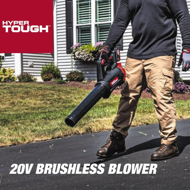 Hyper Tough 20V Max 110 mph 420 Cfm 4.0Ah Brushless Handheld Battery Blower, HT22-401-03-01 - Image 5
