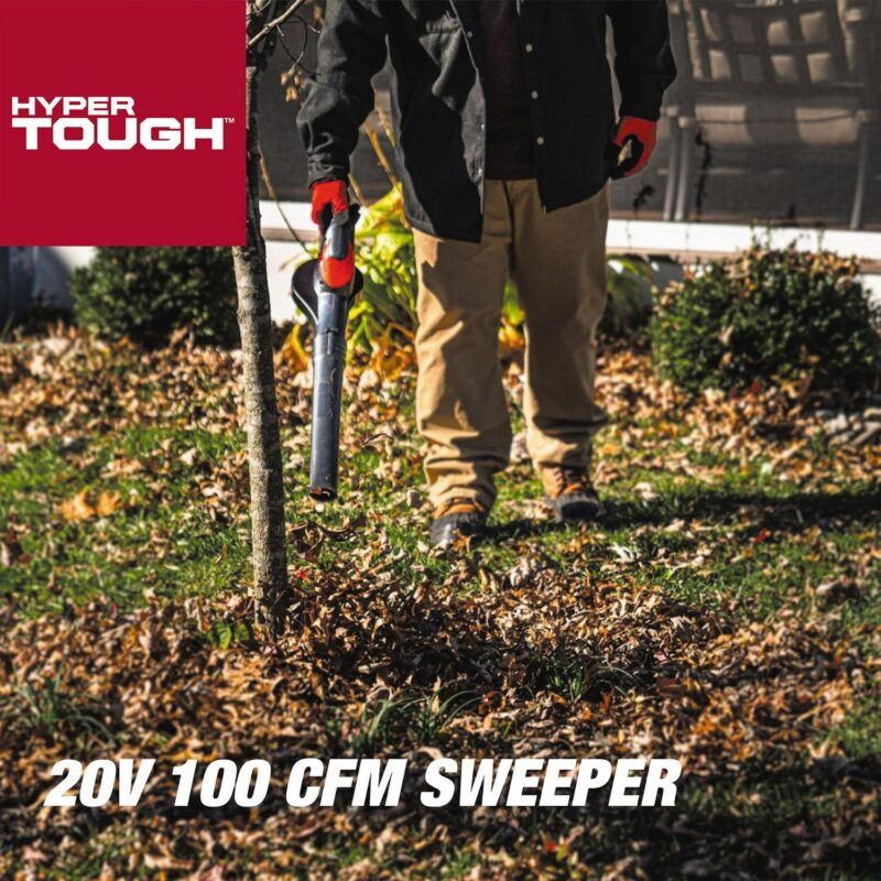 Hyper Tough 20V Max Battery Powered Cordless 130 mph Leaf Sweeper, HT21-401-003-05 - Image 4