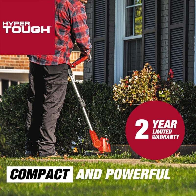 Hyper Tough 20V Max Cordless 13-inch Battery Powered String Trimmer, HT22-401-03-05 - Image 8