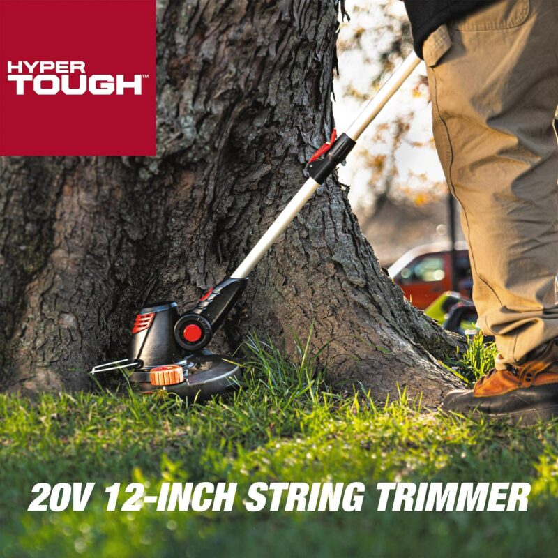 Hyper Tough 20V Max Cordless 12-inch String Trimmer, HT21-401-003-02 - Image 3