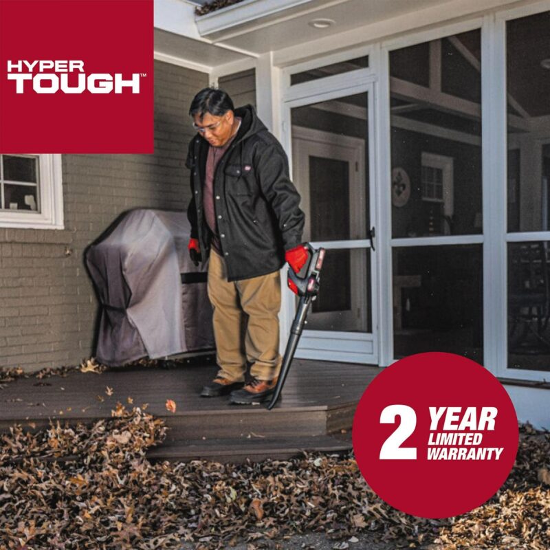Hyper Tough 20V Max Battery Powered Cordless 130 mph Leaf Sweeper, HT21-401-003-05 - Image 8