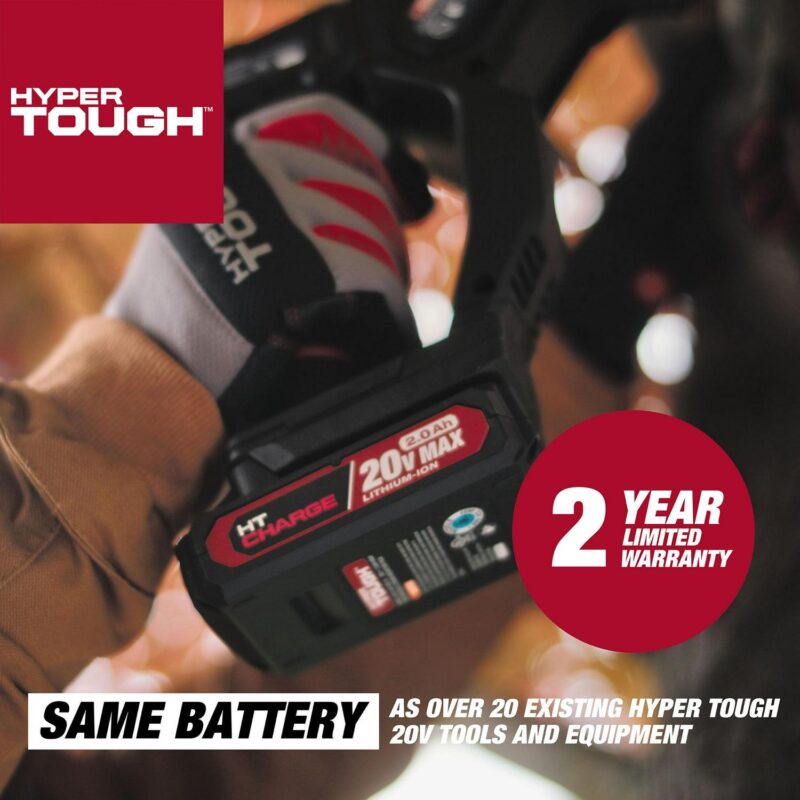 Hyper Tough 20-Volt 6-inch Mini Chainsaw with Battery and Charger, HT13-401-003-03 - Image 9