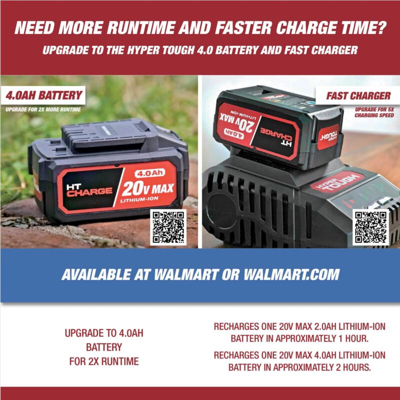 Hyper Tough 20-Volt 6-inch Mini Chainsaw with Battery and Charger, HT13-401-003-03 - Image 13