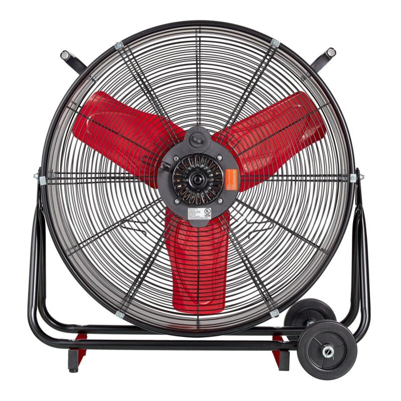 Hyper Tough 24  2-Speed Metal High Velocity Tiltable Drum Fan - Image 8
