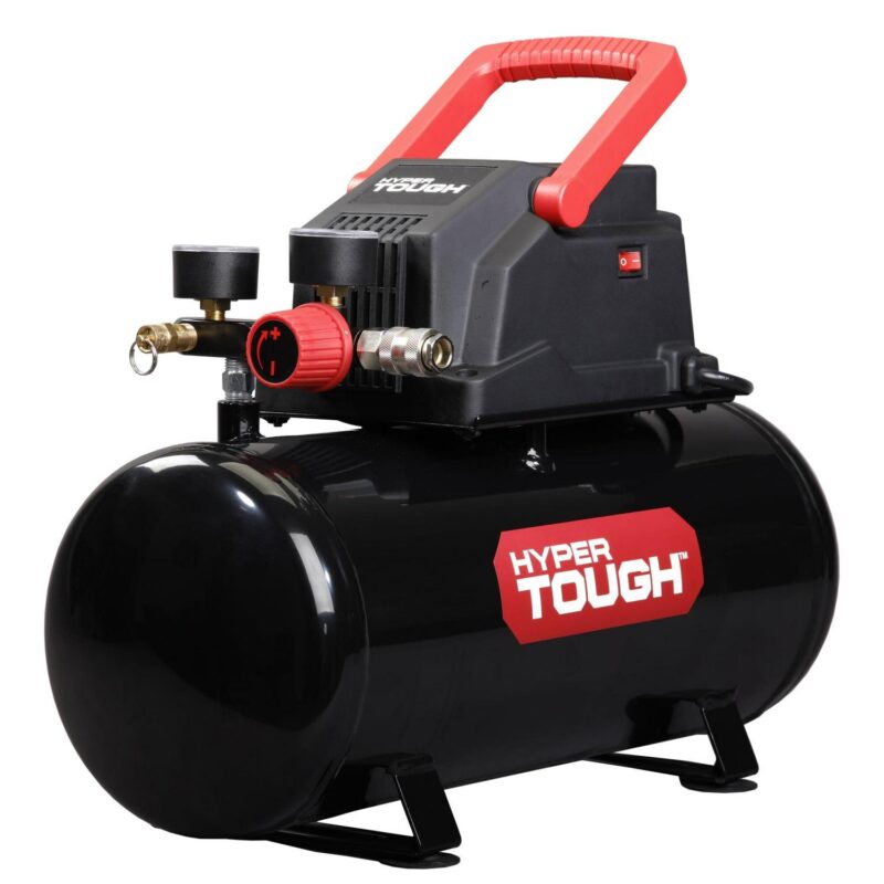 Hyper Tough 3 Gallon Oil-free Portable Air Compressor with Hose and Inflation Accessory Kit, 100 PSI - Image 3