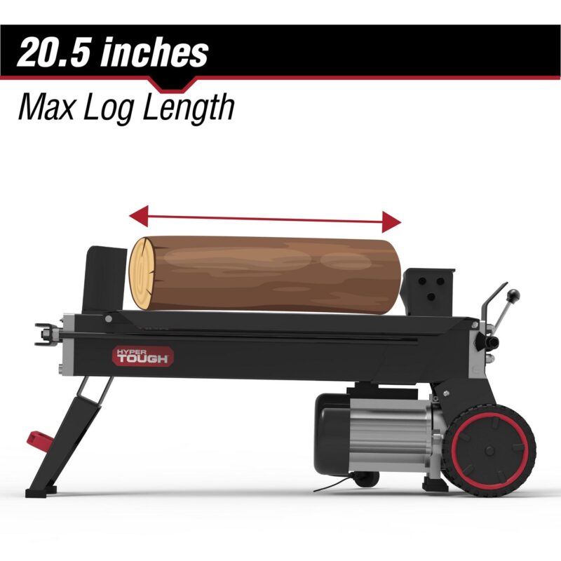 Hyper Tough 5 Ton Log Splitter, 15-Amp Induction Motor with Hydraulic Ram, Horizontal use with Vertical storage - Image 5