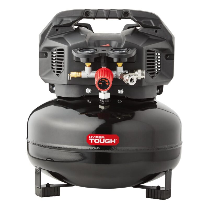 Hyper Tough 6 Gallon Oil Free Pancake Air Compressor, 150 PSI, Black - Image 2