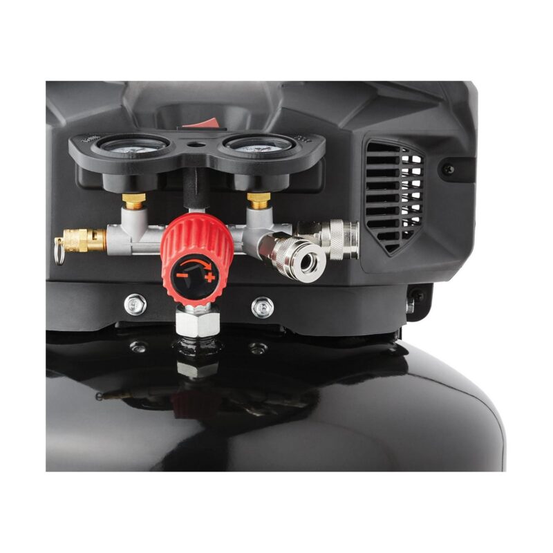 Hyper Tough 6 Gallon Oil Free Pancake Air Compressor, 150 PSI, Black - Image 4