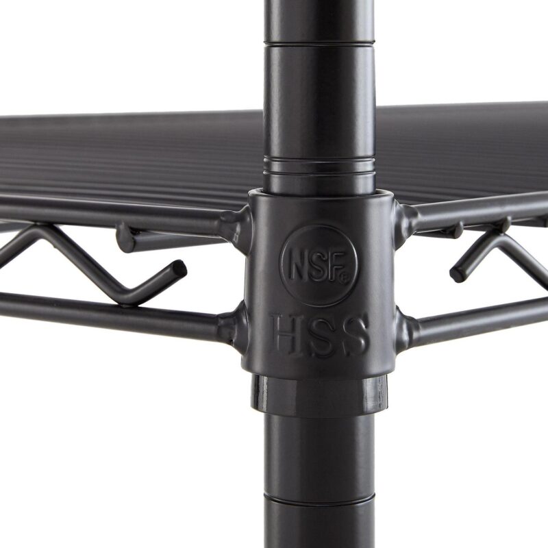 Hyper Tough Black Wire Shelf 5-Tier Heavy Duty 72 H x 48 W x 24 D, 4000lb Total Capacity - Image 6