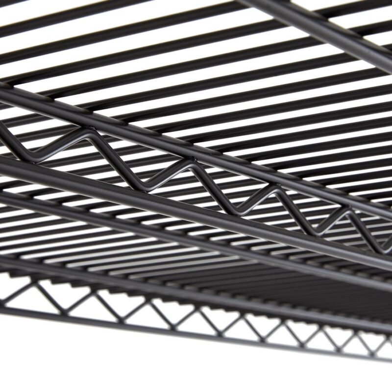 Hyper Tough Black Wire Shelf 4-Tier Heavy Duty 72 H x 72 W x 24 D, 4000lbs Total Capacity - Image 5