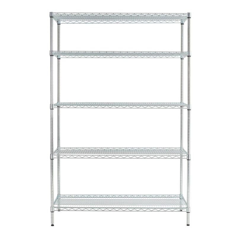 Hyper Tough Chrome Wire Shelf 5-Tier Heavy Duty 72 H x 48 W x 24 D, 4000lb Total Capacity - Image 4