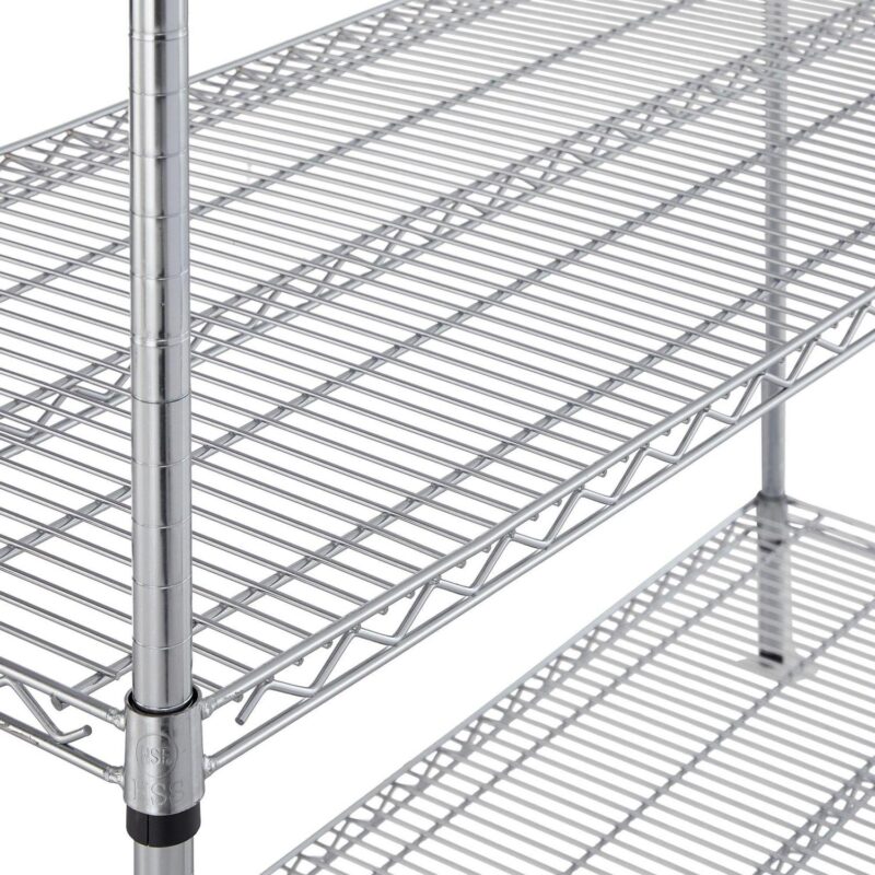 Hyper Tough Chrome Wire Shelf 4-Tier Heavy Duty 72 H x 72 W x 24 D, 4000lbs Total Capacity - Image 5