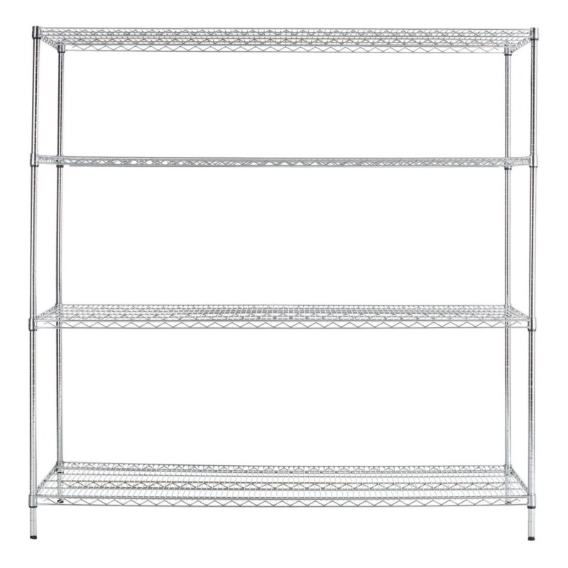Hyper Tough Chrome Wire Shelf 4-Tier Heavy Duty 72 H x 72 W x 24 D, 4000lbs Total Capacity - Image 2