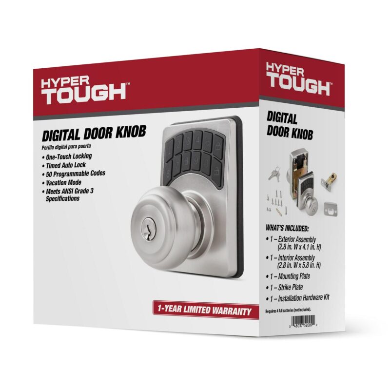 Hyper Tough Digital Ball Knob- Satin Nickel - Image 14