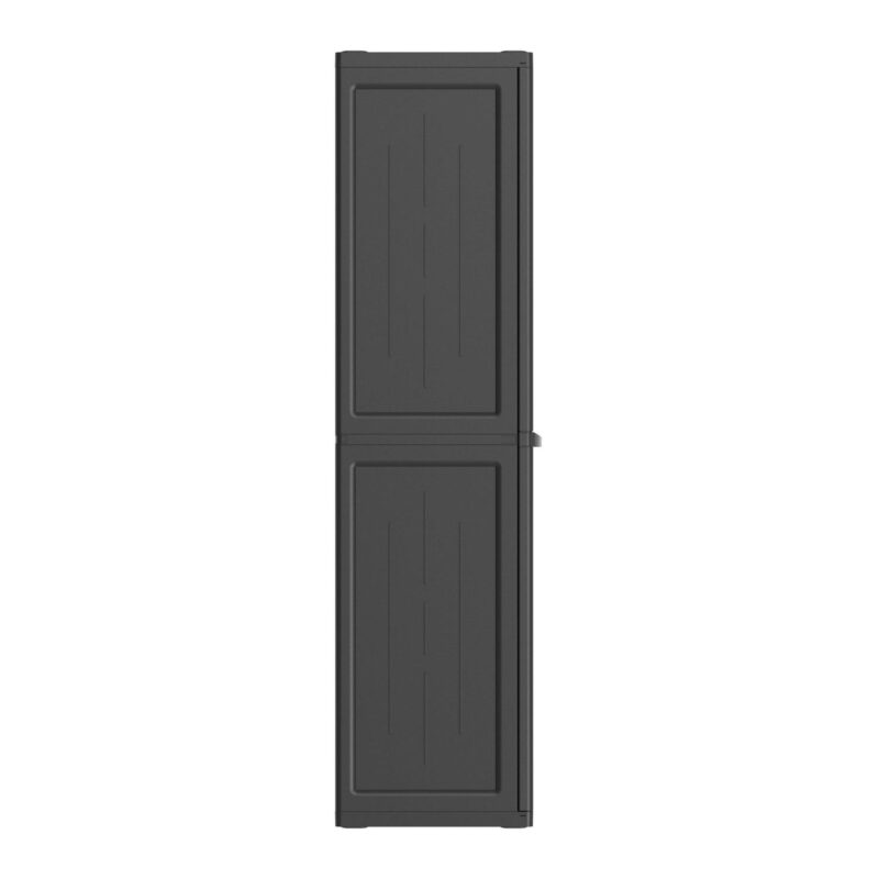 Hyper Tough Plastic 4-Shelf Garage Storage Utility Cabinet, Black Finish, HT-4SHFF-CABT Model, Black - Image 9