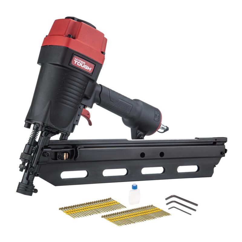 Hyper Tough Pneumatic 21 Degree Framing Nailer with Nails (50 Count) - Image 2
