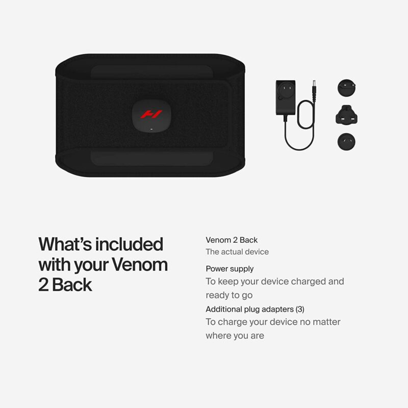 Hyperice Venom 2 Heated Back Massage Wrap, HSA/FSA Eligible, Black - Image 8