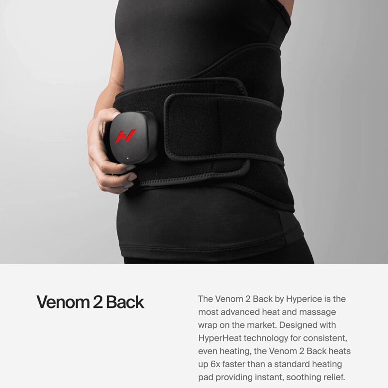 Hyperice Venom 2 Heated Back Massage Wrap, HSA/FSA Eligible, Black - Image 4