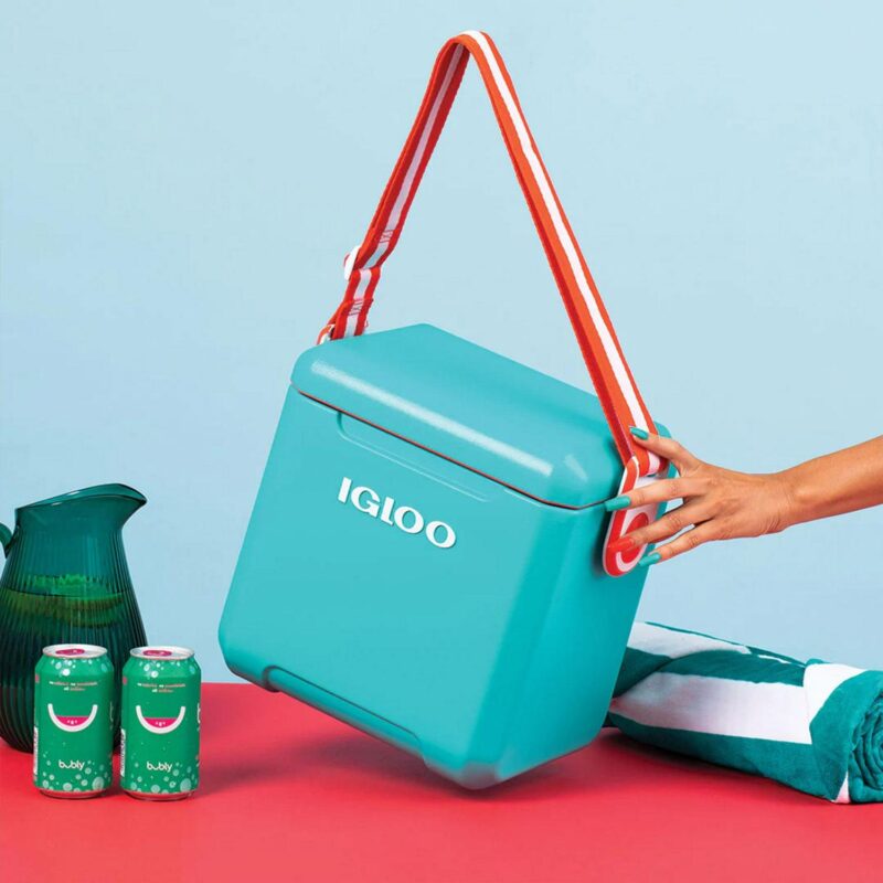 Igloo 11 Quart Tag Along Too Strapped Picnic Style Cooler, Light Gray - Image 5