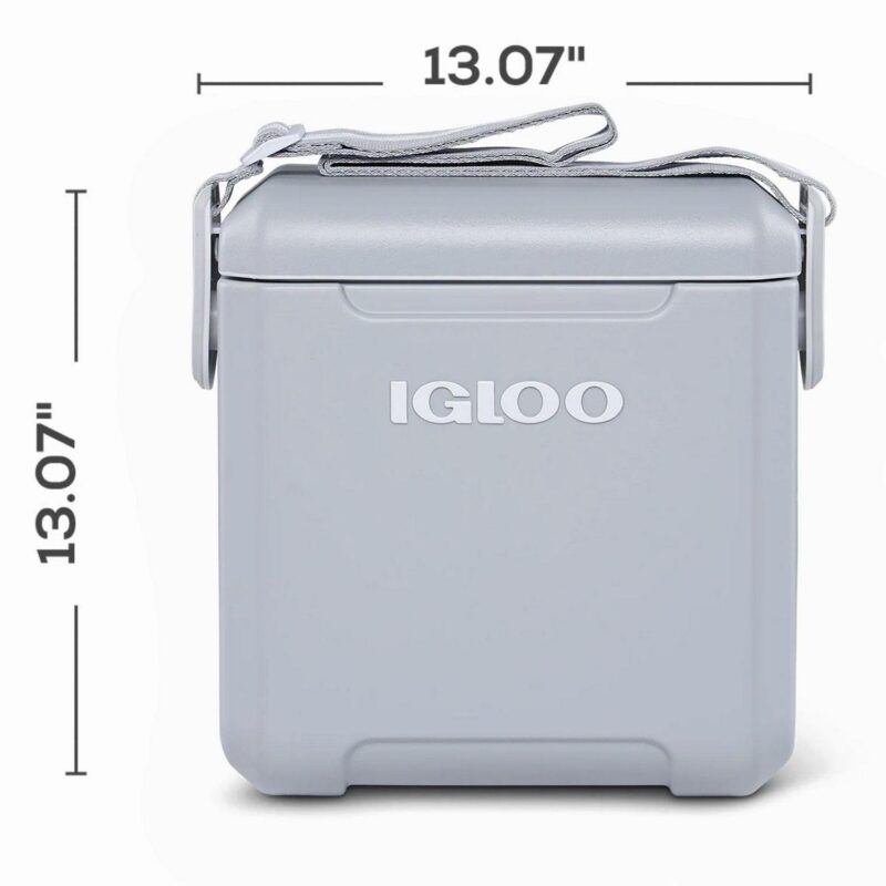 Igloo 11 Quart Tag Along Too Strapped Picnic Style Cooler, Light Gray - Image 2