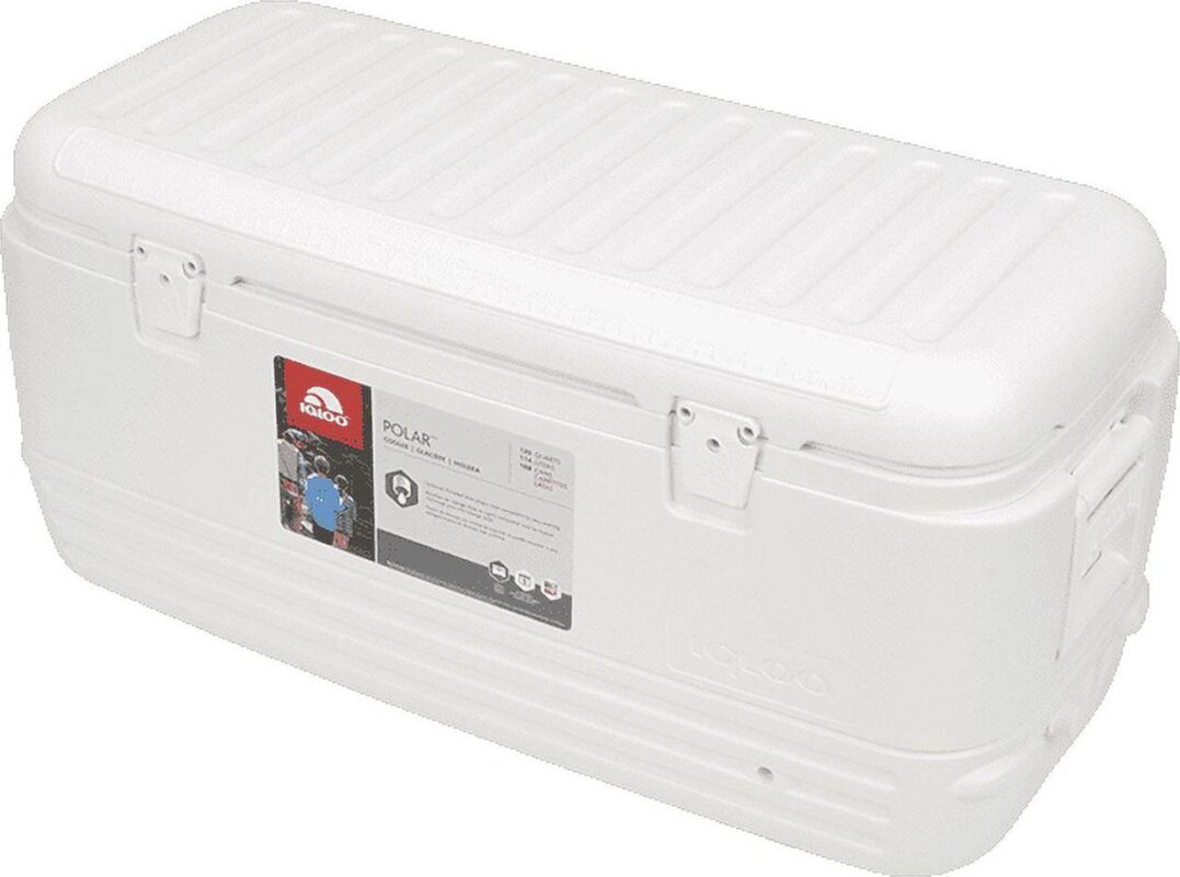 Igloo 120 qt. Quick and Cool Polar Ice Chest Cooler, White - Image 5