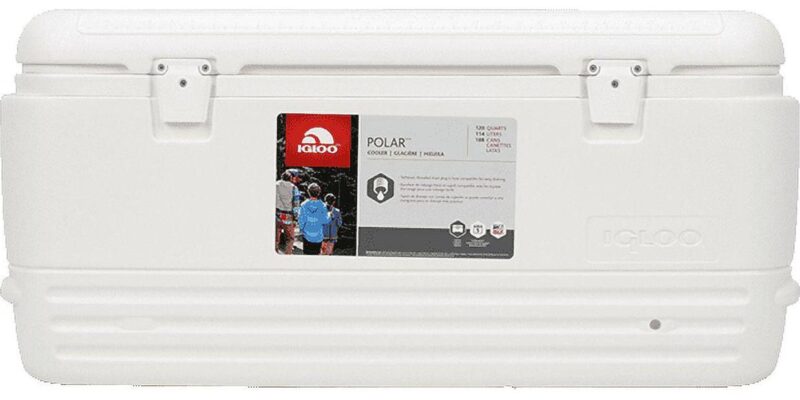 Igloo 120 qt. Quick and Cool Polar Ice Chest Cooler, White - Image 3