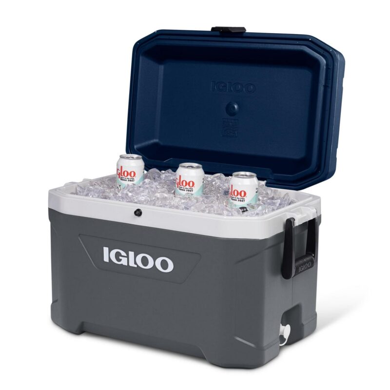 Igloo 54 QT Latitude Hard-Sided Cooler, Blue and Gray - Image 5