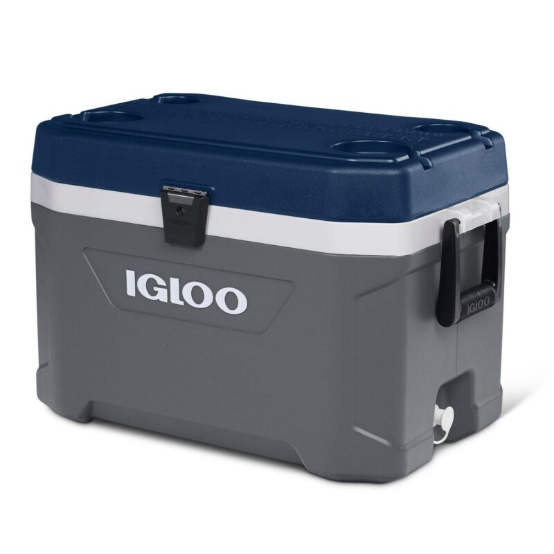 Igloo 54 QT Latitude Hard-Sided Cooler, Blue and Gray - Image 4