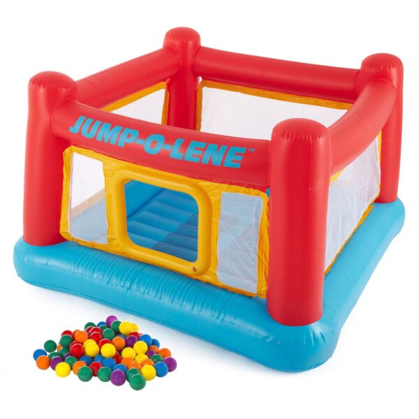 Intex Inflatable Jump-O-Lene Bounce House with Fun Ballz, 100 Pack