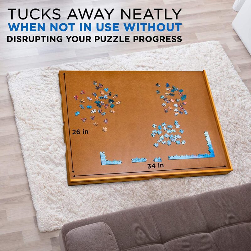 Jumbl 1500 Piece Puzzle Board, 27 x 35 Wooden Jigsaw Puzzle Table and Trays - Image 5