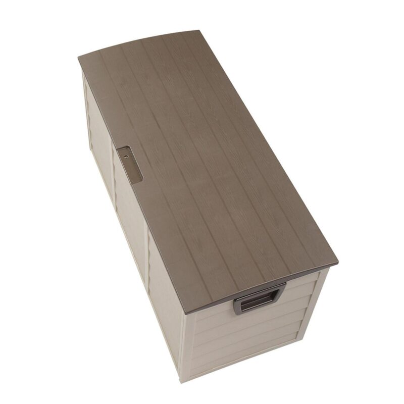 Kepooman 75gal 260L Large Deck Box, Outdoor Storage Box for Patio Furniture,Garden,Cushions Toys Lockable Seat,Brown - Image 11