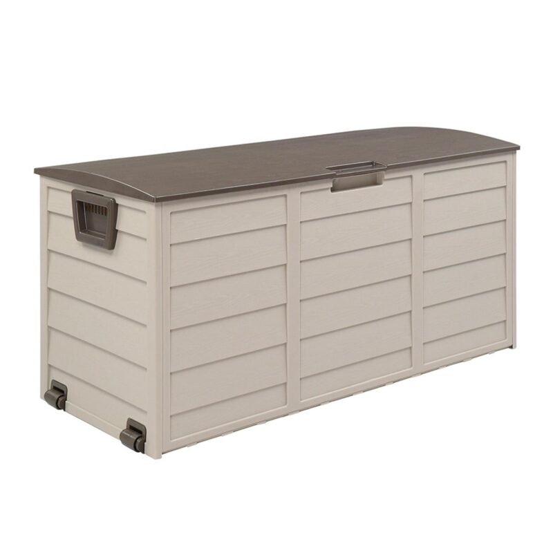 Kepooman 75gal 260L Large Deck Box, Outdoor Storage Box for Patio Furniture,Garden,Cushions Toys Lockable Seat,Brown - Image 10