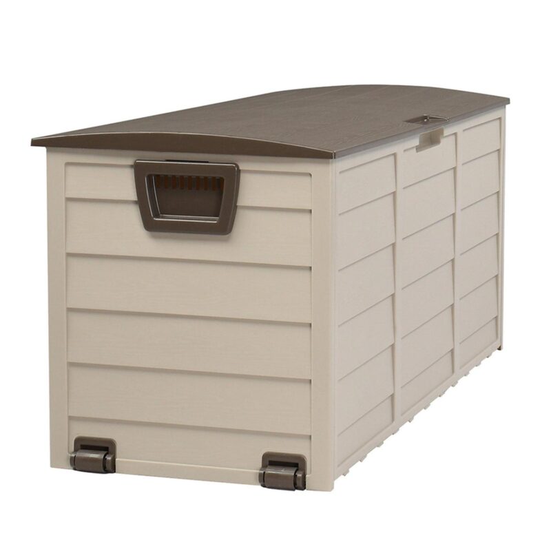 Kepooman 75gal 260L Large Deck Box, Outdoor Storage Box for Patio Furniture,Garden,Cushions Toys Lockable Seat,Brown - Image 7