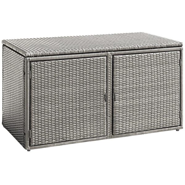 Kepooman Outdoor Garden Box,Large Storage Box,88 Gallon Garden Patio Rattan Storage Container Box