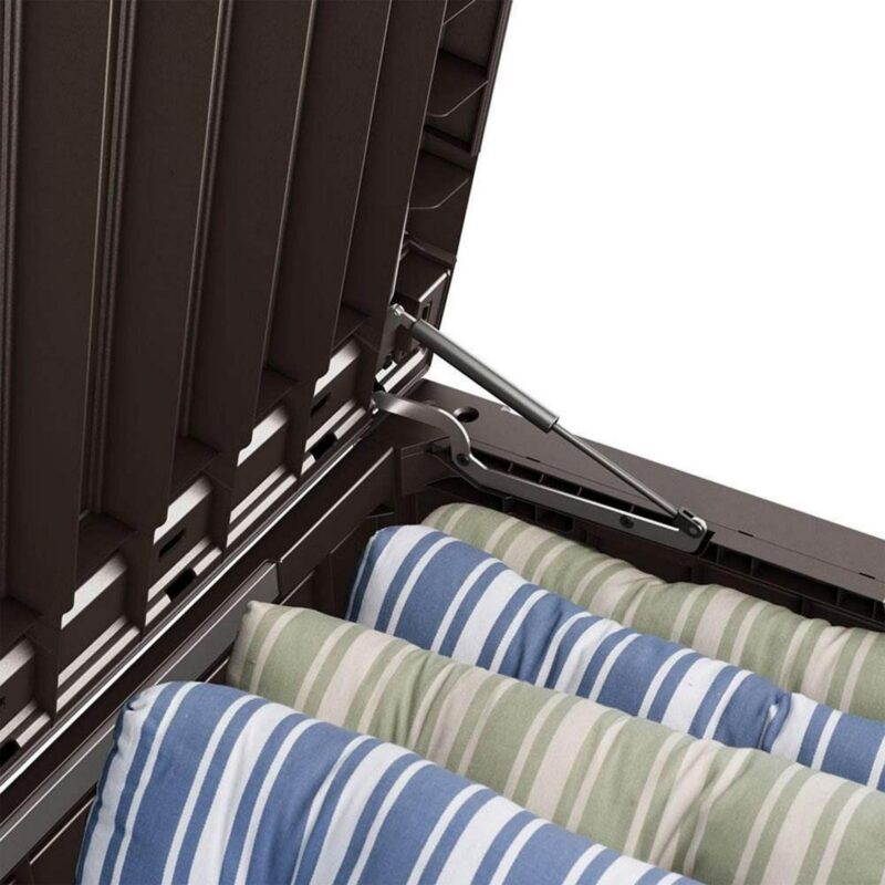Keter Westwood 150 Gallon Outdoor Furniture Storage Deck Box, Espresso - Image 9