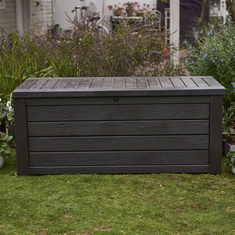Keter Westwood 150 Gallon Outdoor Furniture Storage Deck Box, Espresso - Image 7